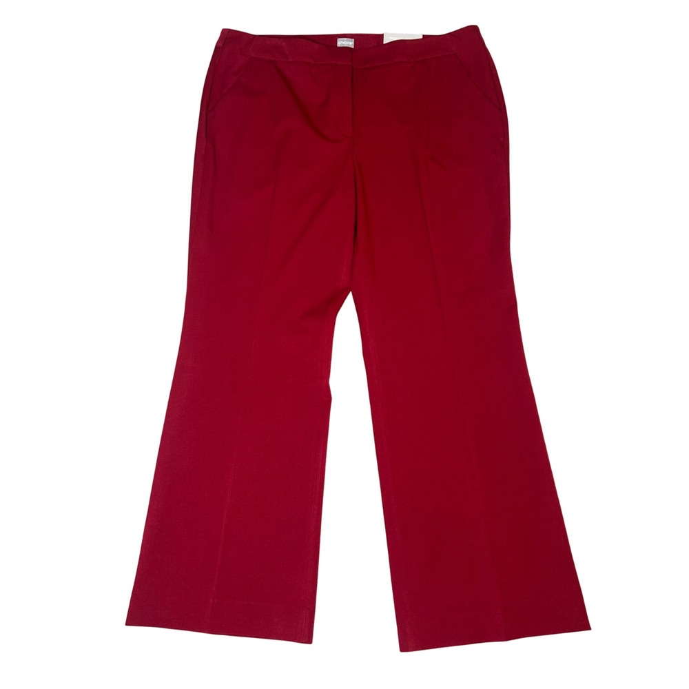 Chico's NWT Women So Slimming Trouser Pant Enamel Red Straight Leg 3.5R (18R)
